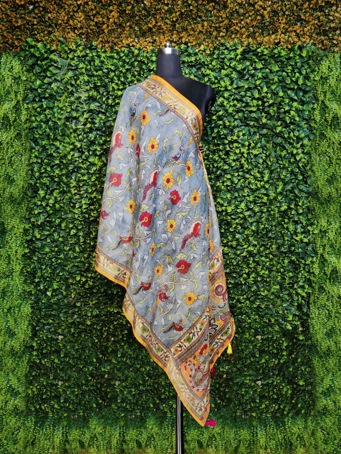 03 Lilen Silk Fancy Printed Dupatta Wholesalers In Delhi
